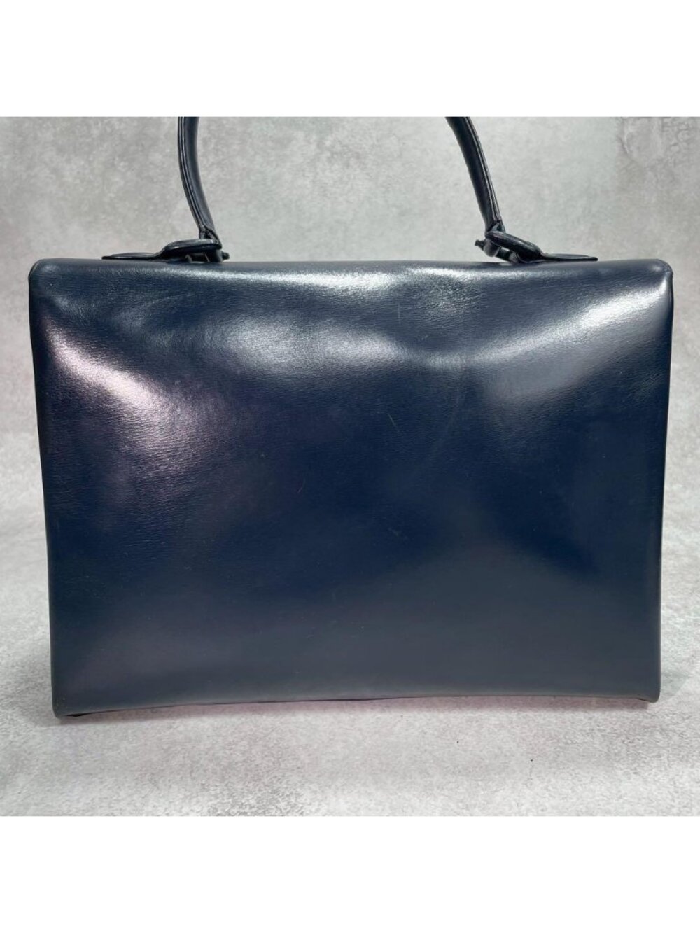 Gucci Handbag Turnlock Navy Gold Leather - Picture 3 of 10
